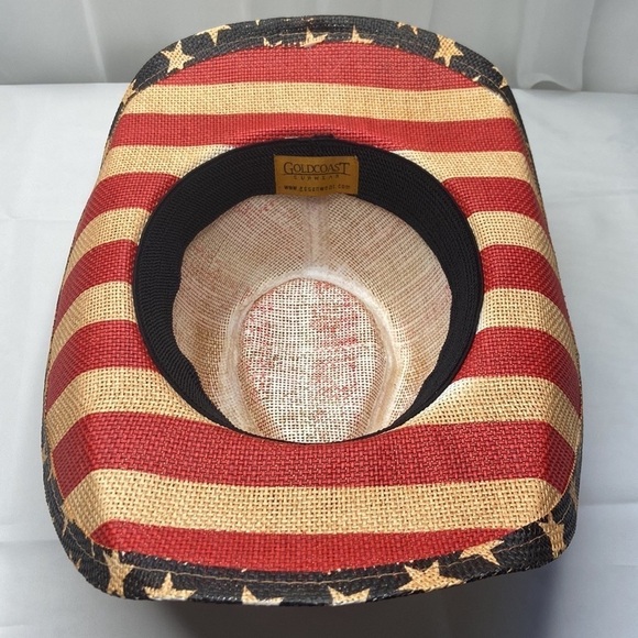 Goldcoast Sunware Patriotic American Flag Cowboy Hat NWT main image 7